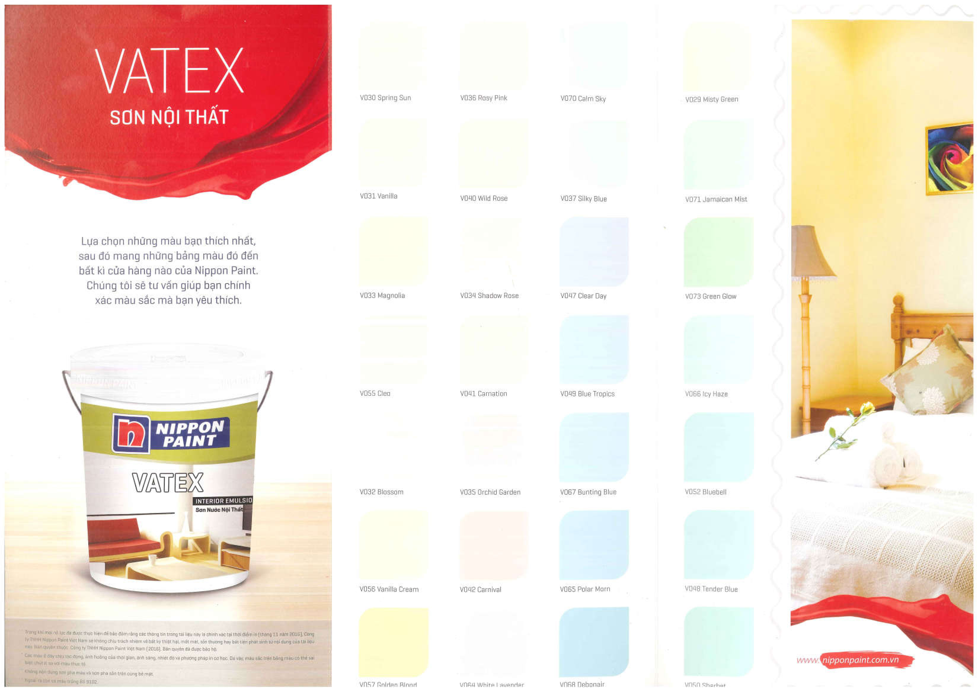 Bảng màu sơn Vatex