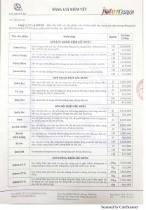 Bảng giá sơn Joton tốt nhất tháng 5 năm 2020